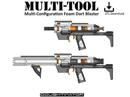 Multi-Tool | 3D Printable High Power NERF Blaster: Digital STL Download