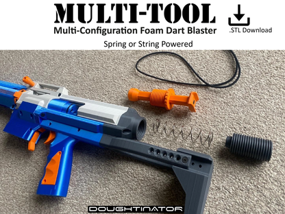 Multi-Tool | 3D Printable High Power NERF Blaster: Digital STL Download
